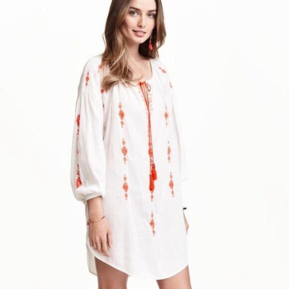 HM embroidered boho tunic dress - Picture 4 of 11